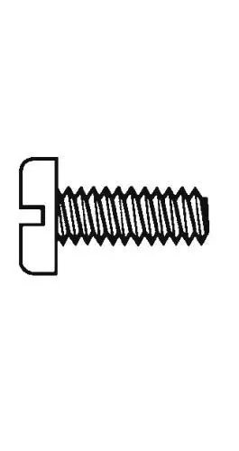 1/2-13 x 3/4" Pan Head Screw Slotted Nylon Insulating Fastener