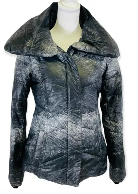Andrew Marc Down Winter Coat Womens Size XS Outdoor Jacket BLACK Silver