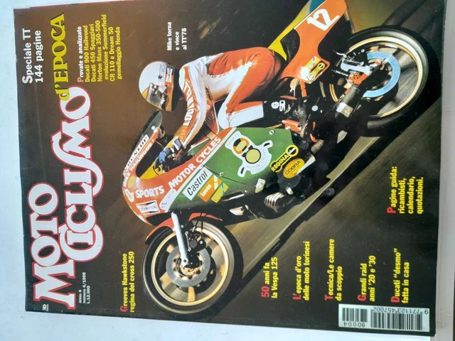 Motociclismo D'epoca  Anno 1998 Vespa 125 Ducati 900 Hailwood Ducati 450 Spaggia