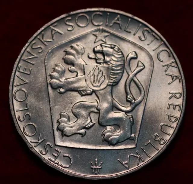 Uncirculated 1965 Czechoslovakia 25 Korun Silver Foreign Coin