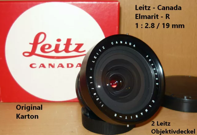 Objektiv Leitz Canada, Elmarit - R, 1:2.8/19 mm Ww. m.Karton