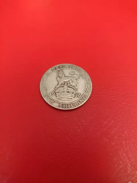 1916 Great Britain Silver Shilling - Coin