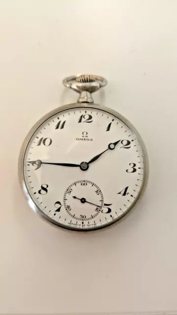 montre gousset pocket watch omega 0.6S.T2.15P regulateur 1940 savonnette Vintage