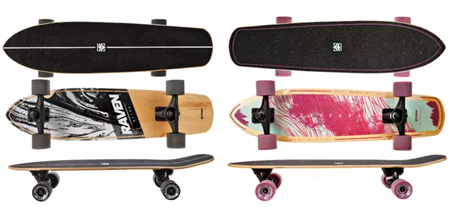Longboard Skateboard Komplettboard Surfskate Cruiser Raven Cascada,Elite