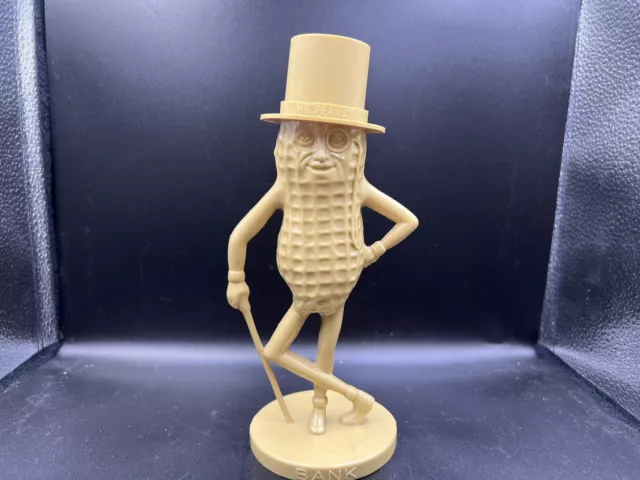RARE VINTAGE PLANTERS MR. PEANUT PLASTIC ADVERTISING COIN BANK