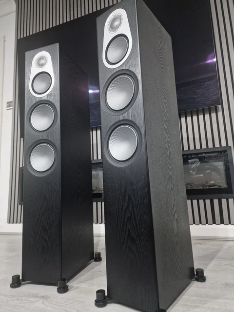 MONITOR AUDIO SILVER 300 6G Floorstanding Speakers Black Oak £649.29 ...