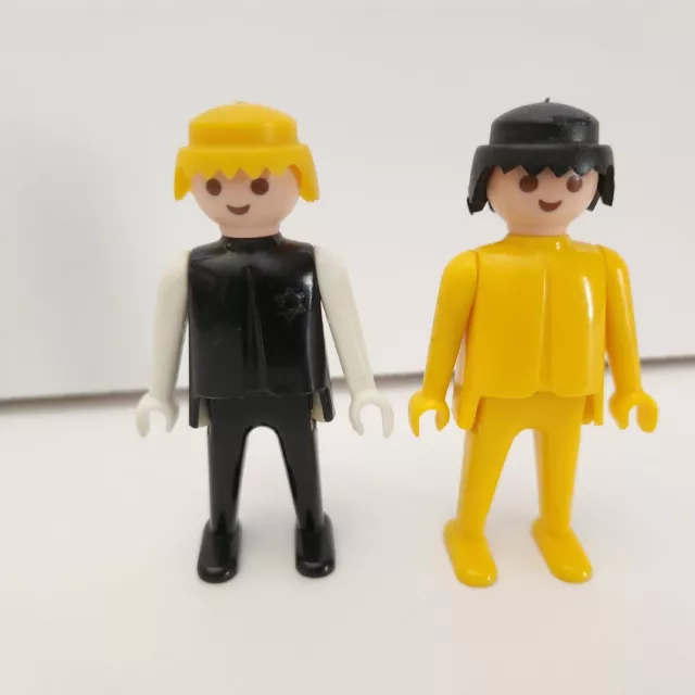 Playmobile lot of 2 Western cowboy outlaw sheriff Man Action Figures collectible