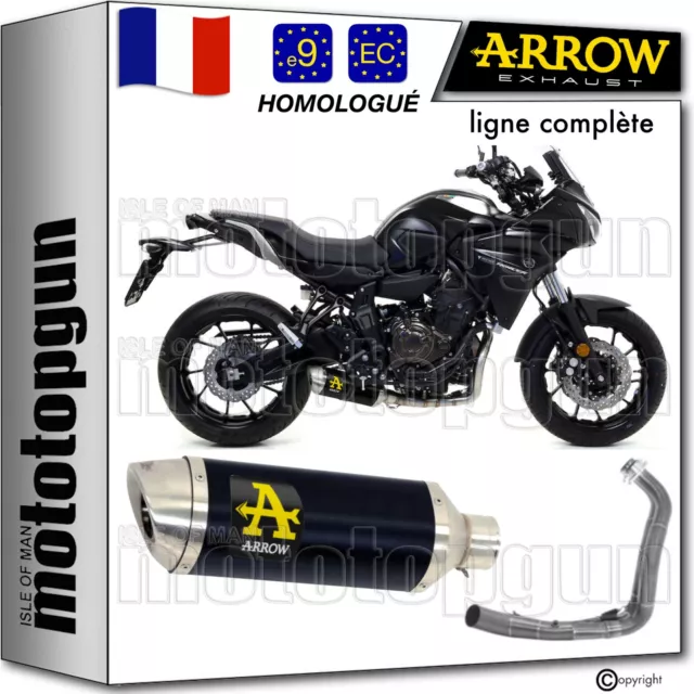 Arrow Ligne Complete Approuve Rc Bas Thunder Noir Yamaha Tracer 700 2020 20