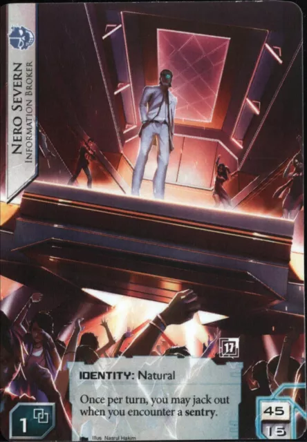 Android Netrunner LCG - Nero Severn (ID) - Alt Art Promo Card (Game Night 2017)