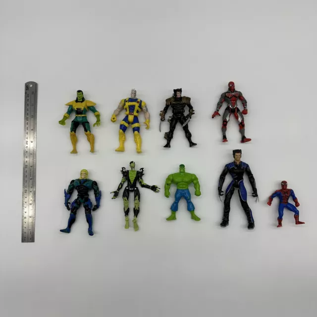 ToyBiz VTG Lot of 9 Marvel X-MEN X-FORCE Spider-Man 90s Action Figures Loose