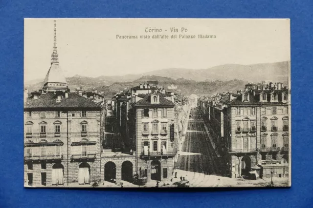 Cartolina Torino - Panorama visto dall'alto del Palazzo Madama - 1917 ca.