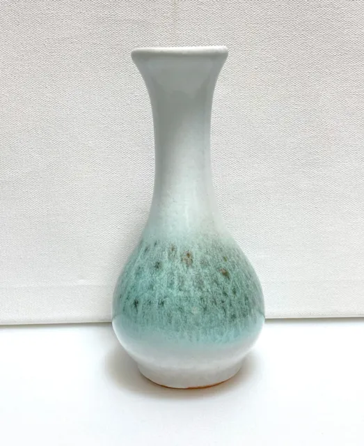Vintage 1987 Signed "THINGS JAMAICAN" Glazed Blue Pottery Ceramic Vase 7"