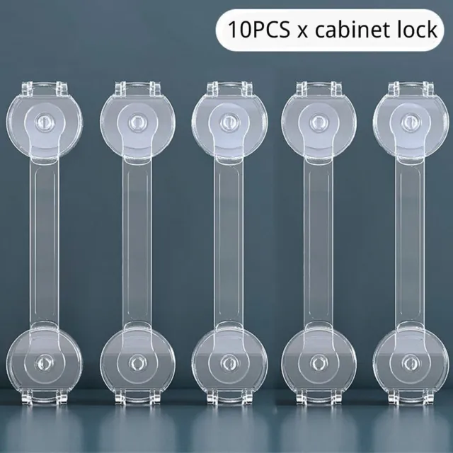 10 piezas/paquete de protección de pestillo de cerradura de gabinete para cajones correa seguridad infantil