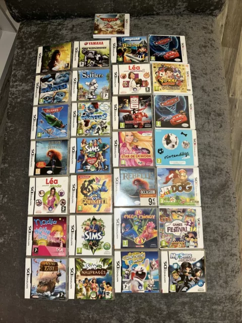 Lot 29 Jeux Nintendo Ds / 3Ds En Boîte + Lot De 23 Boîtes Vides