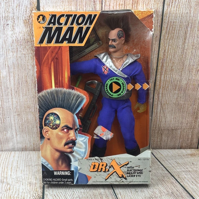 ACTION MAN HASBRO 1997 laser Dr x docteur figurine no face karaté EUR