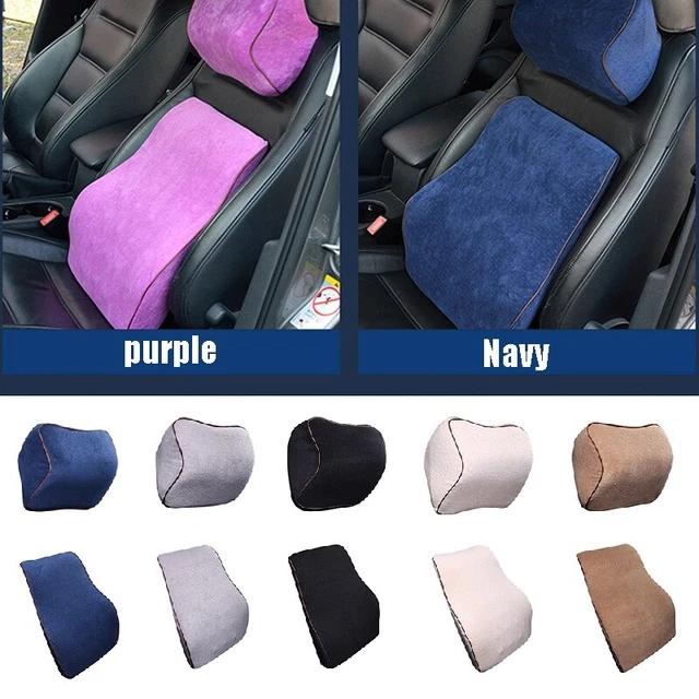 Memory Foam Lumbar Back Support Cushion Car Seat Office Chair Neck Pillow