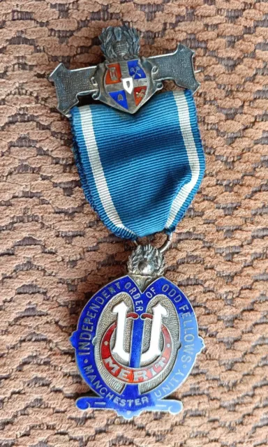 Silver Merit Medal Manchester Unity Odd Fellows 1939 Wellington Lodge