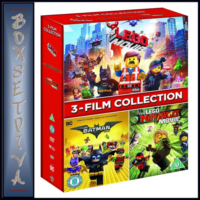 LEGO Blu-ray set: The LEGO Movie, Lego Batman Movie, Lego Ninjago +3  minifigures