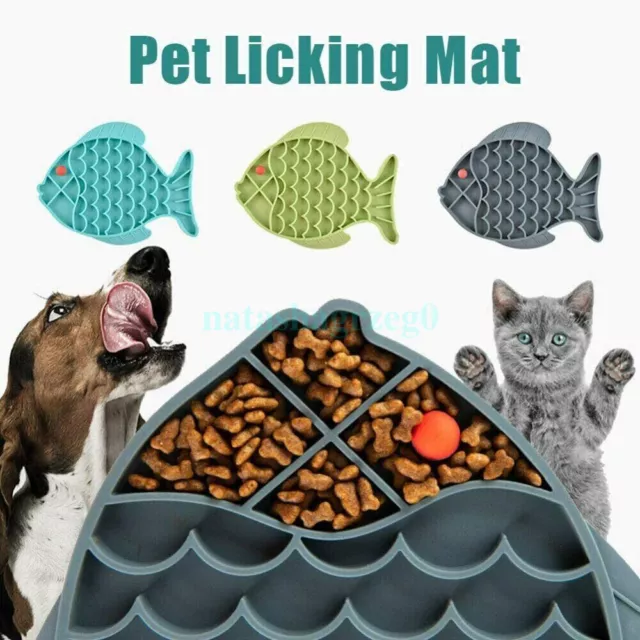 Pet Lick Food Mat For Cats Dogs Licky Slow Feeder Cat Mats Licki Feeding NEW