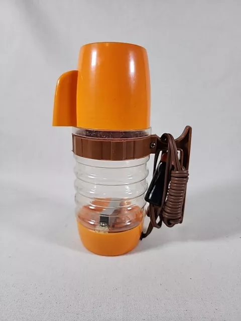 Vintage Automobile Auto Coffee Maker Warmer 1970's Orange 12v Plug In