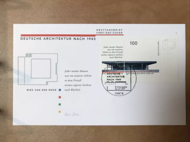 1997 - FDC Mi.Nr. 1907 - Deutsche Architektur - Nationalgalerie Berlin - ESST