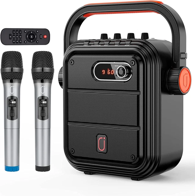 Bocina Grande Para Fiesta Con Sistema Karaoke Microfono Luces Portatil Bateria..