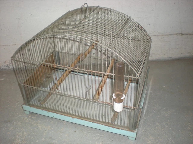 ANCIENNE CAGE A Oiseaux En Fer Vintage Deco Annees 60 70 80 EUR 30,00