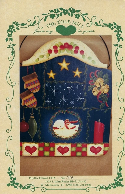 Urlaub Sampler Bord Phyllis Tilford Dekorativ Malen Muster Paket