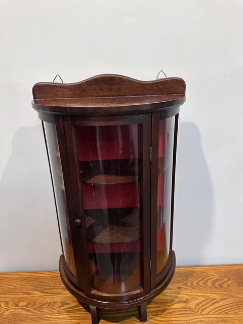 Vintage Curved ￼ Wood Cabinet. Use As Table Cabinet Or Hang On Wall.