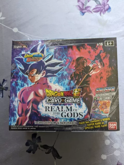 DRAGON BALL SUPER REALM OF THE GODS BOOSTER BOX Sealed  PRIORITY MAIL