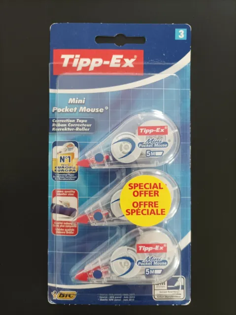 Tipp Ex New Pocket Mouse Correction Tape Roller Disposable 4.2mmx9m Ref  42709 [Pack 10]
