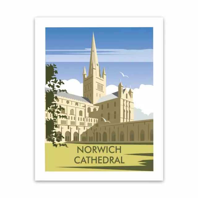 Norwich Cathedral, Norfolk 28x35cm Art Print by Dave Thompson