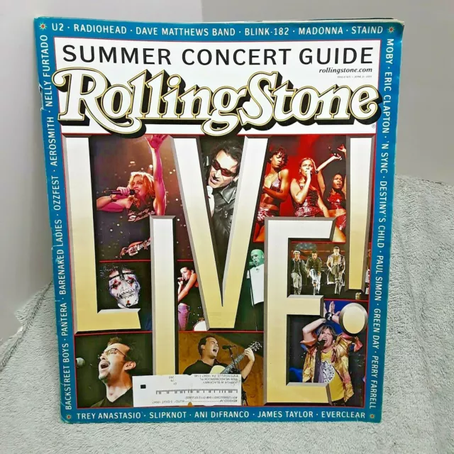 Rolling Stone Magazine June 21 2001 Summer Concert Magazine Music