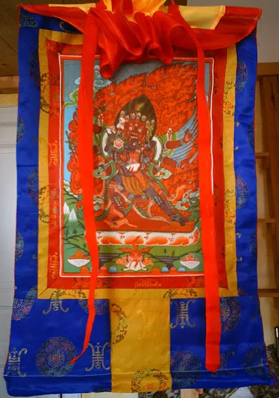 Thangka Hayagriva aus Tibet Buddhismus Dharma Thanka der Pferdeköpfige