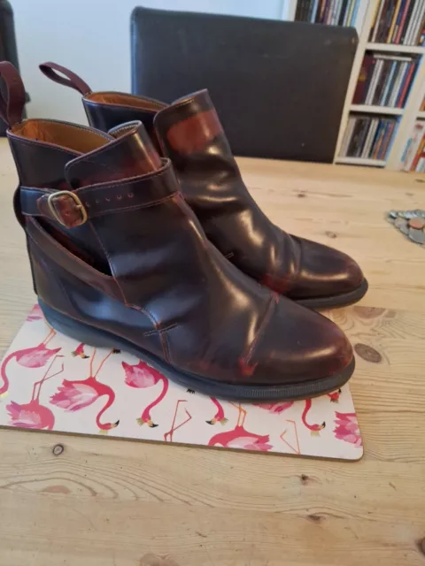 DR MARTENS TERESA oxblood leather Chelsea jodhpur ankle boots