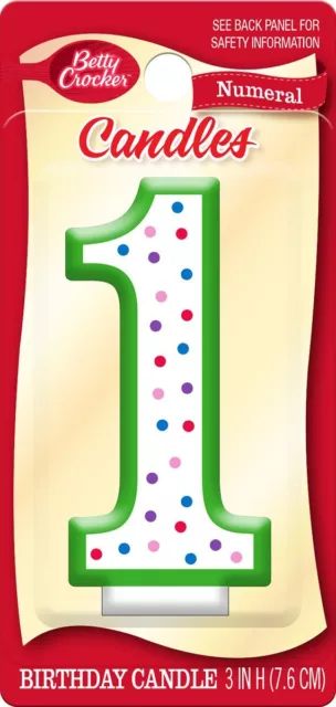 Betty Crocker Numeral Birthday Candle #1