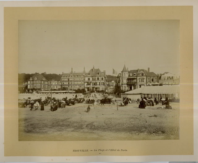 Tirage Albuminé Vintage Saint-Étienne Hôtel De Ville Circa 1890 - Format 11x16 Cm