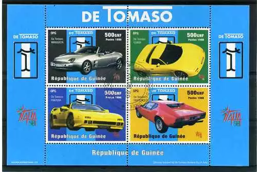 Guinea 1998 Francobolli 1351/1354 Blocco Auto Timbrato