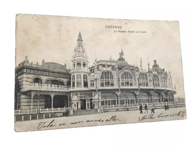 Carte Postale Ancienne Belgique Ostende - Le Kursaal, façade principale