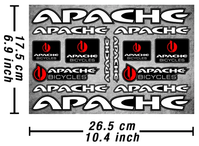 Apache Decals Adesivi Bicicletta Vinile Autocollant Aufkleber Adesivi #1 /666