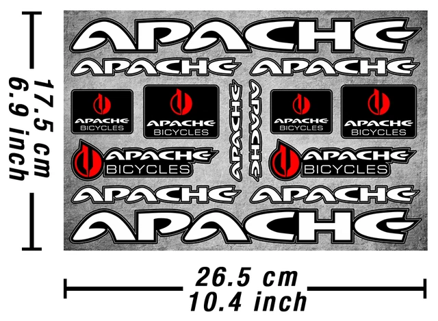 Apache Decals Adesivi Bicicletta Vinile Autocollant Aufkleber Adesivi #1 /666