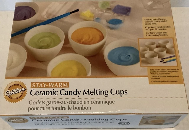 Wilton Stay Warm Cerámica Caramelo Derretimiento Tazas con Cepillos Galletas Arte Decoración