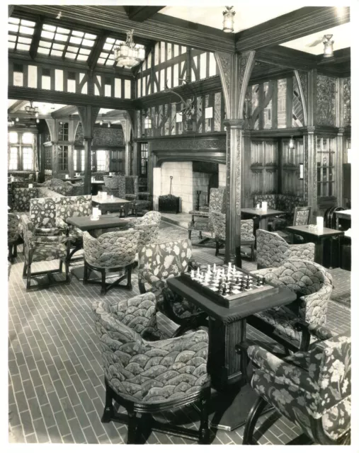 Parson Cunard archive press photo smoking room Cunard Liner RMS BERENGARIA 1935