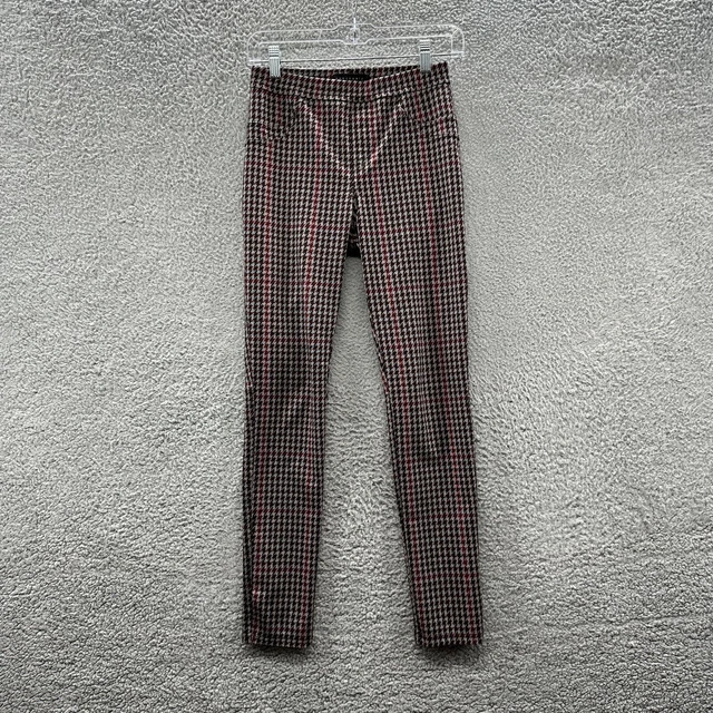 Sanctuary Leggings Women's XS Gray/Black & Red Hounds Tooth Leggings Ladies XS