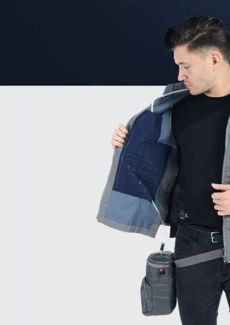 Ice Water Circulating Cooling Vest Gray Fanny Bag (USB Battery Not Included)