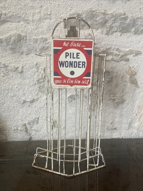Présentoir De Comptoir Ancien Pêche - La Reine Des Plumes - 9 Bouchons Flottants Français