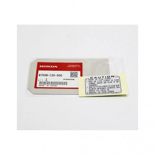Autocollant de filtre à air HONDA