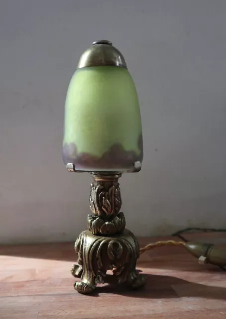  Art Deco Lampe de table Pâte de verre 