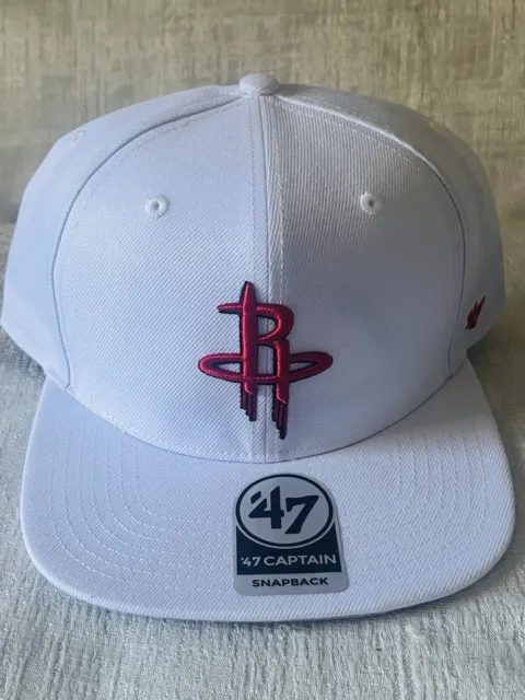 47 Brand Houston Rockets NBA City Edition Series White Snapback Hat Cap '47 NEW