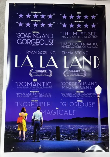 La La Land (Ryan Gosling & Emma Stone) Double Sided Movie Poster 27" x 40"